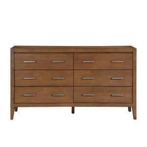 English Elm Eastern King 6 Piece Bedroom Set Sleigh Headboard Wire Brushed Wood Transitional Suite B011S05849