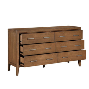 English Elm Eastern King 6 Piece Bedroom Set Sleigh Headboard Wire Brushed Wood Transitional Suite B011S05849