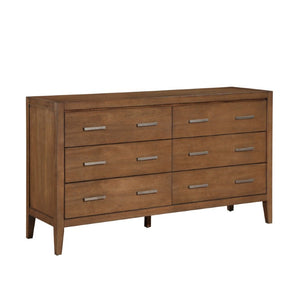 English Elm California King 6 Piece Bedroom Set Wire Brushed Wood with Sleigh Headboard B011S05851