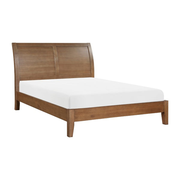 English Elm California King 6 Piece Bedroom Set Wire Brushed Wood with Sleigh Headboard B011S05851