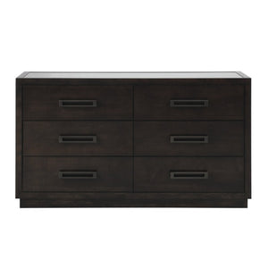 English Elm Queen Upholstered Bedroom Set Ash Veneer Tufted Headboard with Nailhead Trim 6 Piece B011S05861
