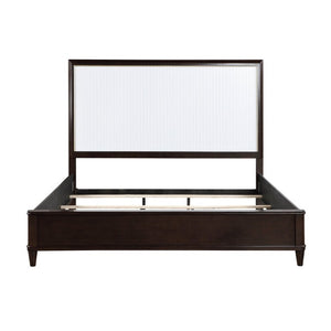 English Elm Eastern King Bedroom Set Five Piece Two Tone Cherry White Glam Collection B011S05876