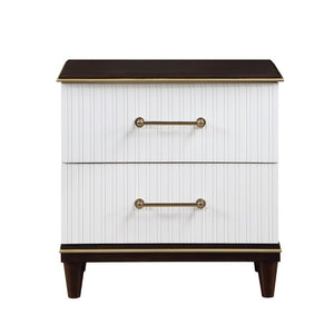 English Elm Eastern King Bedroom Set Five Piece Two Tone Cherry White Glam Collection B011S05876