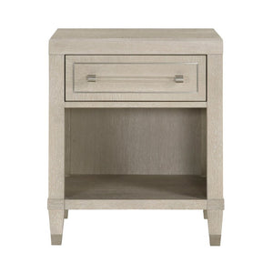 English Elm California King 5 Piece Bedroom Set Oak Veneer Tufted Bed with Charging Nightstands B011S05888