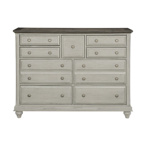 English Elm California King Bedroom Set Pine Oak Veneer Modern Farmhouse Gray Five Piece B011S05900