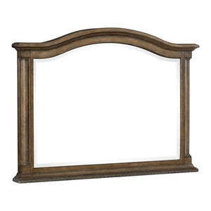 English Elm Queen Sleigh Bed Six Piece Bedroom Set Velvet Tufted Pecan Wood Traditional Suite B011S05905