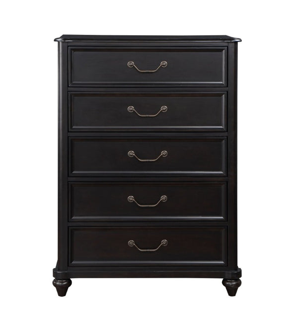 English Elm Eastern King Bedroom Set with Birch Veneer Dresser Chest Mirror and Nightstands B011S05917