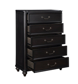 English Elm Eastern King Bedroom Set with Birch Veneer Dresser Chest Mirror and Nightstands B011S05917