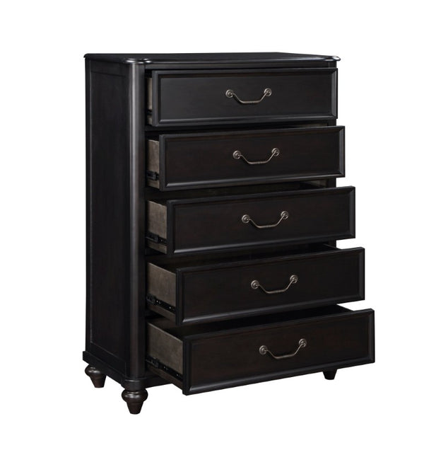 English Elm Eastern King Bedroom Set with Birch Veneer Dresser Chest Mirror and Nightstands B011S05917