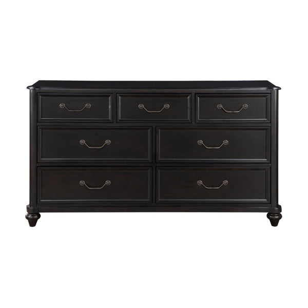 English Elm California King 5 Piece Bedroom Set Birch Veneer Charcoal Brown Traditional Style B011S05918