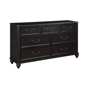 English Elm California King 5 Piece Bedroom Set Birch Veneer Charcoal Brown Traditional Style B011S05918
