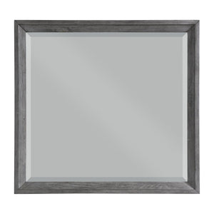 English Elm Queen Bedroom Set Six Piece Diamond Faux Leather Birch Veneer Gray Modern Suite B011S05933