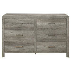 English Elm California King Six Piece Bedroom Set Weathered Gray Faux Wood Transitional Suite B011S05966
