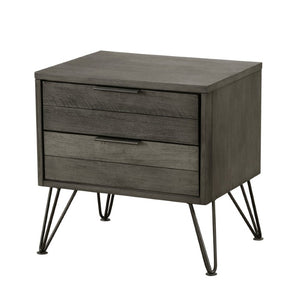 English Elm Twin Bedroom Set Six Piece Acacia Wood with Metal Legs and Three Tone Gray Finish B011S05976
