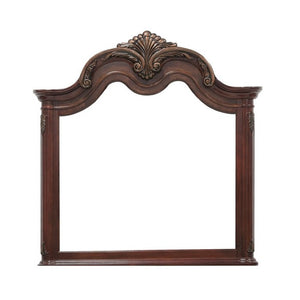 English Elm Night Stand Dresser Mirror and Chest Traditional 5 Piece Cherry Burl Bedroom Set B011S06049
