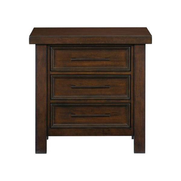 English Elm Eastern King Sleigh Bed Set Mango Veneer Storage Drawers Warm Brown Transitional B011S06113