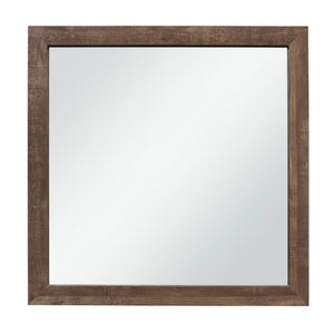 English Elm Night Stand Dresser Mirror and Chest Set Rustic Brown Wood Grain Bedroom Suite B011S06130