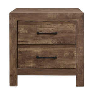 English Elm California King Panel Bed Nightstand and Chest Set Rustic Farmhouse Faux Wood B011S06137