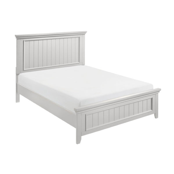 English Elm Eastern King Farmhouse Bedroom Set Shiplap Panel Bed with Two Nightstands B011S06206
