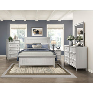 English Elm California King Bedroom Set Shiplap Panel Farmhouse Design with Nightstand and Chest B011S06210