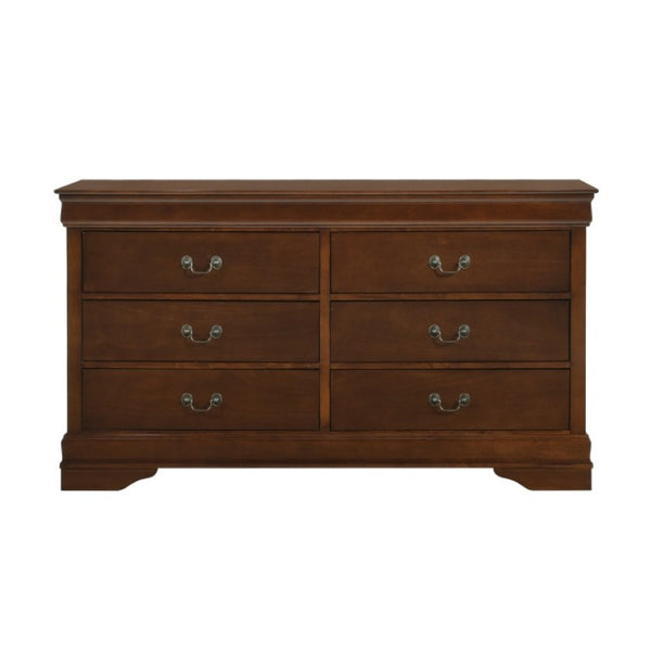 English Elm Night Stand Dresser Mirror and Chest Set Louis Philippe Okume Veneer Bedroom B011S06229