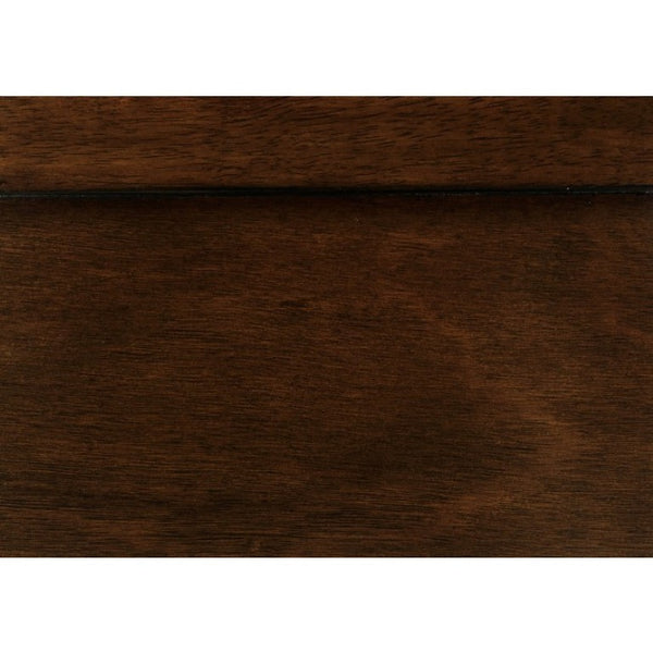 English Elm Twin Sleigh Bed and Nightstand Set Louis Philippe Style Warm Cherry Wood Finish B011S06243
