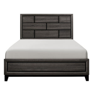 English Elm California King Bedroom Set Three Piece Gray Melamine Wood Grain Contemporary Suite B011S06252