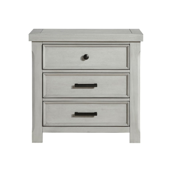 English Elm Eastern King Storage Bed and Nightstand Set Acacia Hardwood Modern Gray Bedroom B011S06272