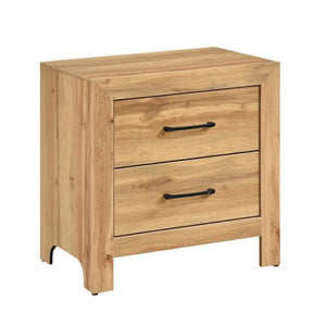 English Elm Eastern King Bedroom Set with Matching Nightstand in Warm Natural Wood Farmhouse Style B011S06330