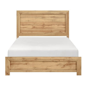 English Elm Eastern King Bedroom Set with Matching Nightstand in Warm Natural Wood Farmhouse Style B011S06330