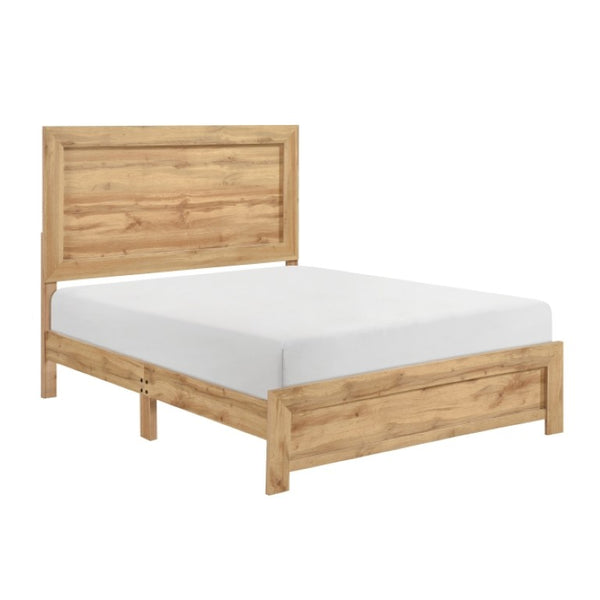 English Elm Eastern King Bedroom Set with Matching Nightstand in Warm Natural Wood Farmhouse Style B011S06330
