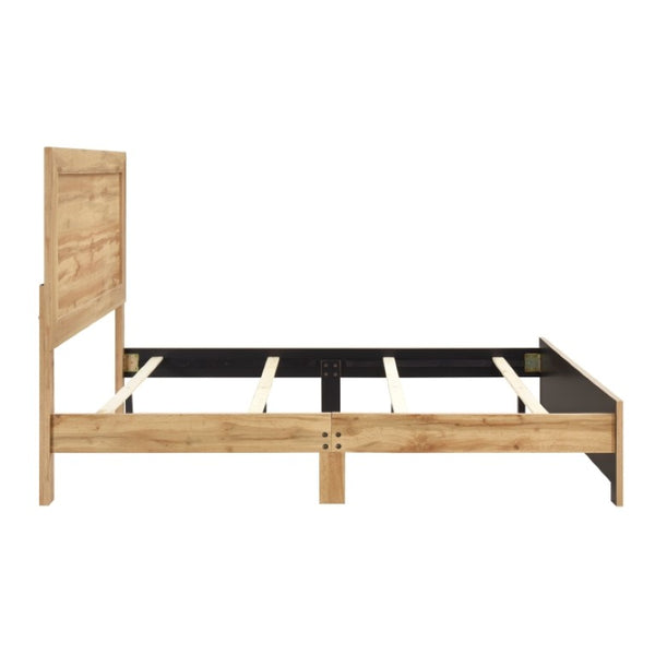 English Elm Eastern King Bedroom Set with Matching Nightstand in Warm Natural Wood Farmhouse Style B011S06330