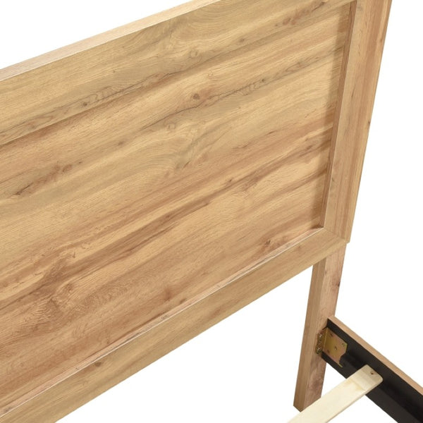 English Elm Eastern King Bedroom Set with Matching Nightstand in Warm Natural Wood Farmhouse Style B011S06330