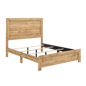 English Elm Eastern King Bedroom Set 3 Piece Natural Wood Finish with Storage Chest and Nightstand B011S06332