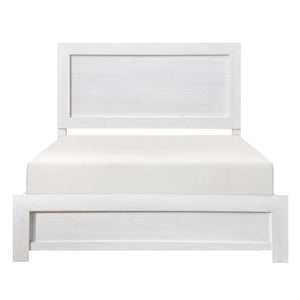 English Elm California King Bedroom Set Three Piece White Panel Bed Nightstand and Chest B011S06348