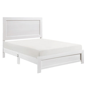 English Elm California King Bedroom Set Three Piece White Panel Bed Nightstand and Chest B011S06348