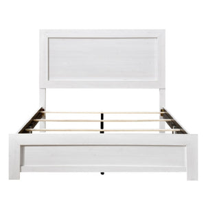 English Elm California King Bedroom Set Three Piece White Panel Bed Nightstand and Chest B011S06348