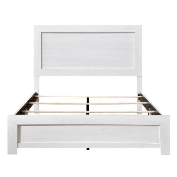 English Elm California King Bedroom Set Three Piece White Panel Bed Nightstand and Chest B011S06348
