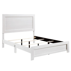 English Elm California King Bedroom Set Three Piece White Panel Bed Nightstand and Chest B011S06348