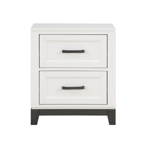 English Elm Queen Storage Bed Set with Two Nightstands Solid Wood Frame Two Tone Finish B011S06435