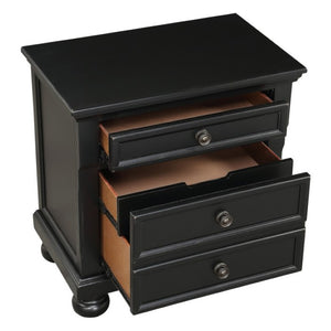 English Elm California King Sleigh Bed Set Rustic Black Finish Solid Wood with Hidden Storage B011S06460