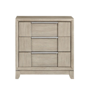 English Elm Queen Bedroom Set Ash Veneer Upholstered Headboard Footboard Storage and Pewter Hardware B011S06475