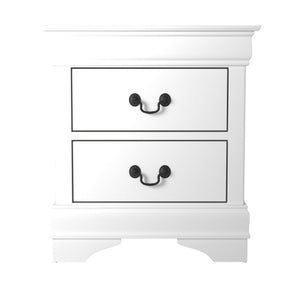 English Elm Night Stand Dresser Mirror Chest 5 Piece Louis Philippe Bedroom Set White Okume B011S06477