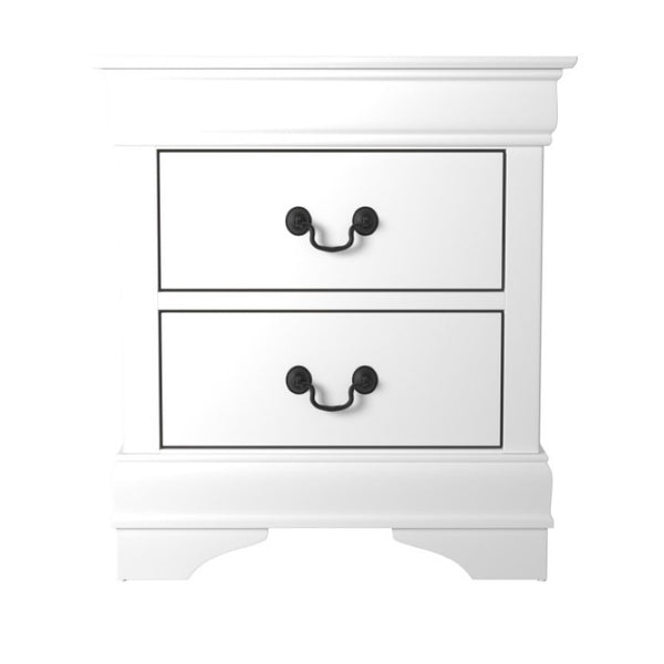 English Elm Night Stand Dresser Mirror Chest 5 Piece Louis Philippe Bedroom Set White Okume B011S06477