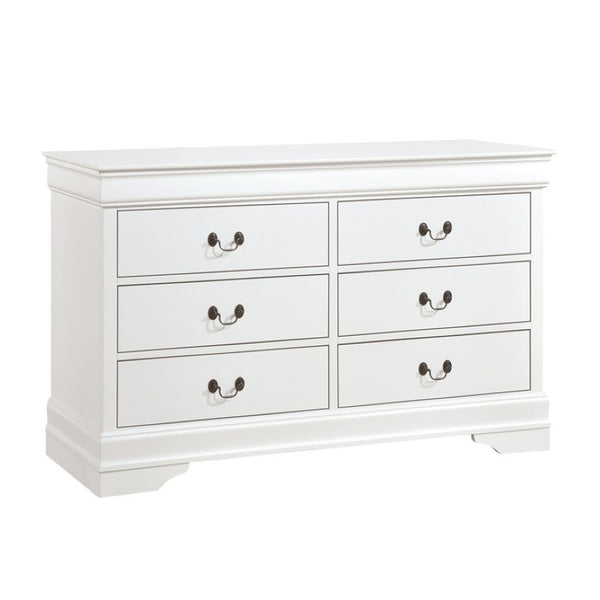 English Elm Night Stand Dresser Mirror Chest 5 Piece Louis Philippe Bedroom Set White Okume B011S06477