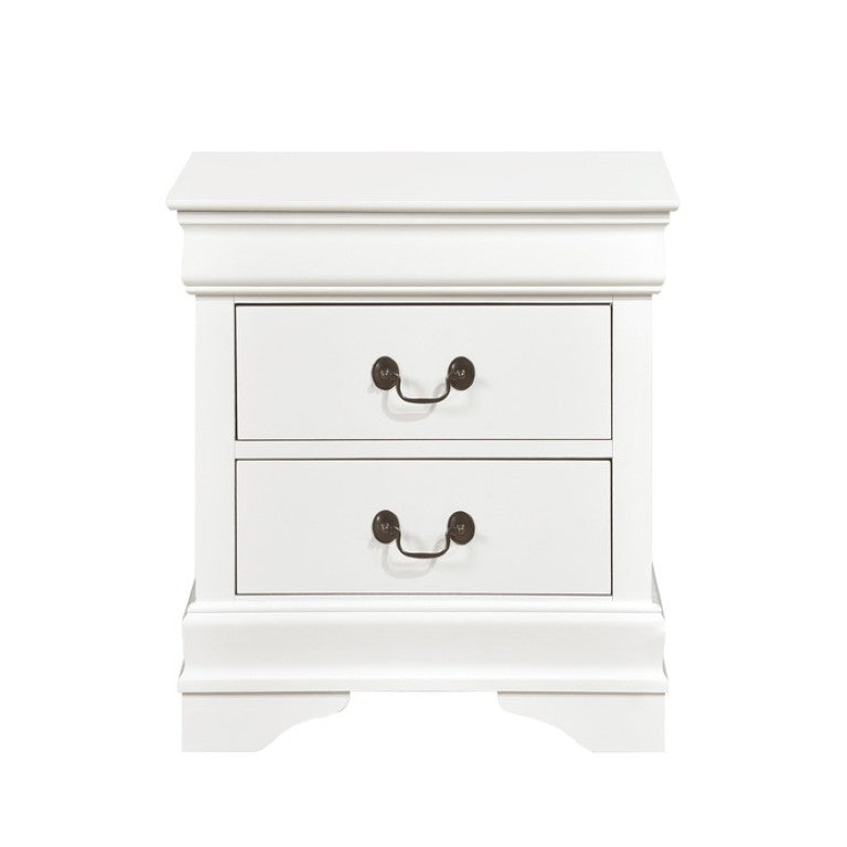 English Elm Night Stand Dresser Mirror Chest 5 Piece Louis Philippe Bedroom Set White Okume B011S06477