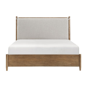 English Elm Eastern King Upholstered Platform Bed Set with Nightstand USB Charging Ports B011S06509