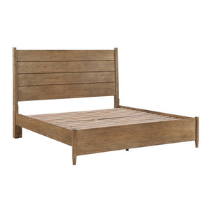 English Elm Queen Platform Bed and Nightstand Set with USB Charging and Cedar Lined Storage B011S06515