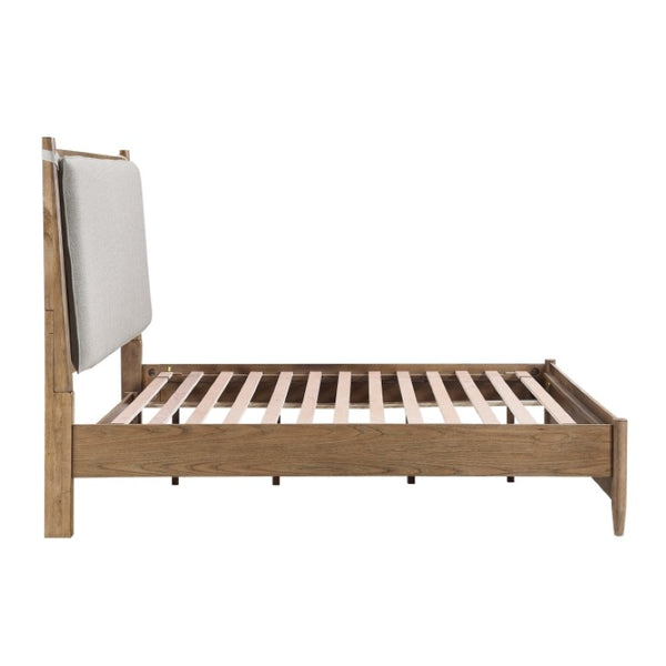 English Elm Queen Platform Bed and Nightstand Set with USB Charging and Cedar Lined Storage B011S06515