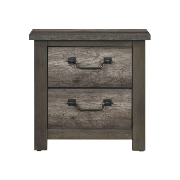 English Elm California King Bedroom Set Three Piece Faux Wood Melamine with Gunmetal Hardware B011S06627
